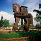 The Trojan horse at Troy, Turkey