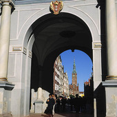 Porten till gamla staden i Gdansk, Polen