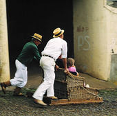 Barn i vagn på Madeira, Portugal