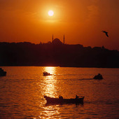 Istanbul i solnedgång, Turkiet