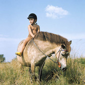 Pojke på häst