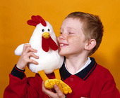 Boy with Easter rooster