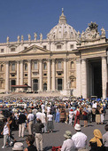 Peter's Square in Rome, Italy