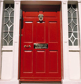 Röd dörr i Dublin, Irland