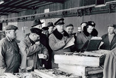 Fiskauktion i Göteborgs Fiskhamn, 1960-talet