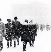 Människor i snöoväder, Göteborg 1960-talet