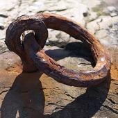Rusty mooring ring