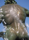 Detail of the statue of Poseidon, Gothenburg