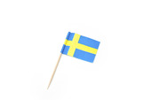 Svensk flagga på tandpetare