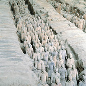 Terracotta army in Xian, China