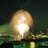 Fireworks in Gothenburg harbor