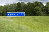 Vägskylt Penningby