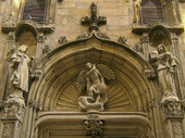 Gothic Portico. Church of La Merced. (Our Lady of Mercy)Barcelona. Catallunya. Spain.