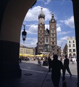 Old town square in Krakow, Poland