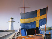 Svenska Flaggan på båt