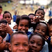 Skolbarn på Trinidad