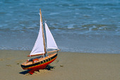 Segelbåt på strand