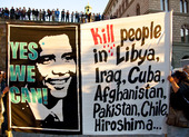 Demonstration mot President Obama, Stockholm