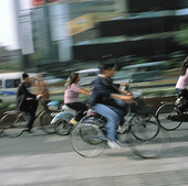 Cyklister i Hangzhou, Kina
