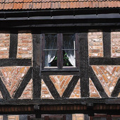 Half-timbered house in Halmstad, Halland