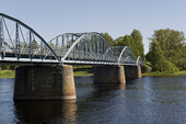 Gångbro över Ljusnan till Ljusdal i Hälsingland