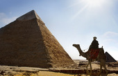 Giza pyramiderna vid Kairo, Egypten