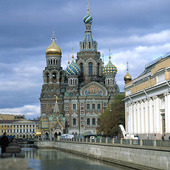 Kyrka i St Petersburg, Ryssland