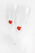 Hjärtan i champagneglas