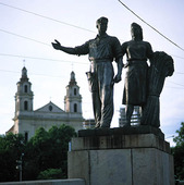 Statue in Vilnius, Lithuania