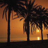 Soluppgång vid Medelhavet, Tunisien
