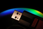 USB minne vid CD-skiva