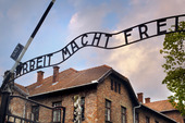 Entré till koncentrationslägret Auschwitz, Polen