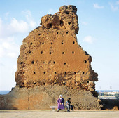 Gamla stadsmuren i Rabat, Marocko