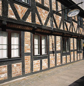 Half-timbered house in Halmstad, Halland