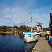 Fiskebåtar i Händelöps hamn, Småland