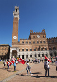 Torre del Mangia, Piazza del Campo i Siena, Italien