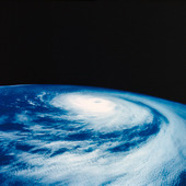 Satellitbild på orkan