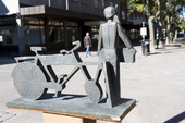Skulptur vid gågatan i Sandviken, Gästrikland