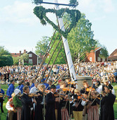 Midsummer celebration in Leksand, Dalarna