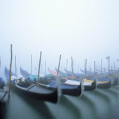 Gondoler i Venedig, Italien