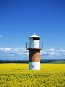 Southern lighthouse in the rape fields on Ven, Skåne