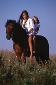 Girls on horses