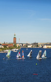 Segelbåtar på Riddarfjärden, Stockholm