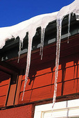 Icicles in the spring sun