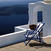 Solstol på Santorini, Grekland