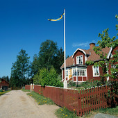 Röd stuga i Lönneberga, Småland