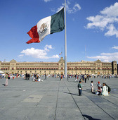 Square Zokalo in Mexico City, Mexico