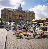 Markets in Varbergs Square, Halland