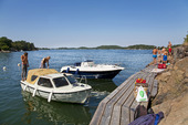 Fritidsbåtar vid Skärmaräng, Stockholms skärgård