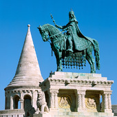 Statue of King Stephen in Budapest, Hungary